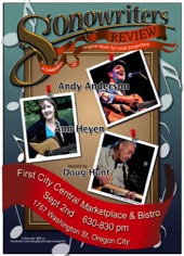 Songwriters Review poster from the First City Marketplace & Bistro show